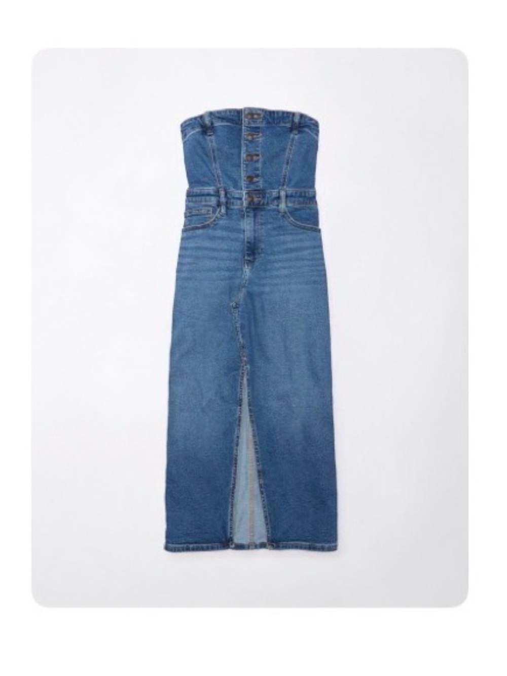 American Eagle Denim Tube Too Midi Dress- Size 14